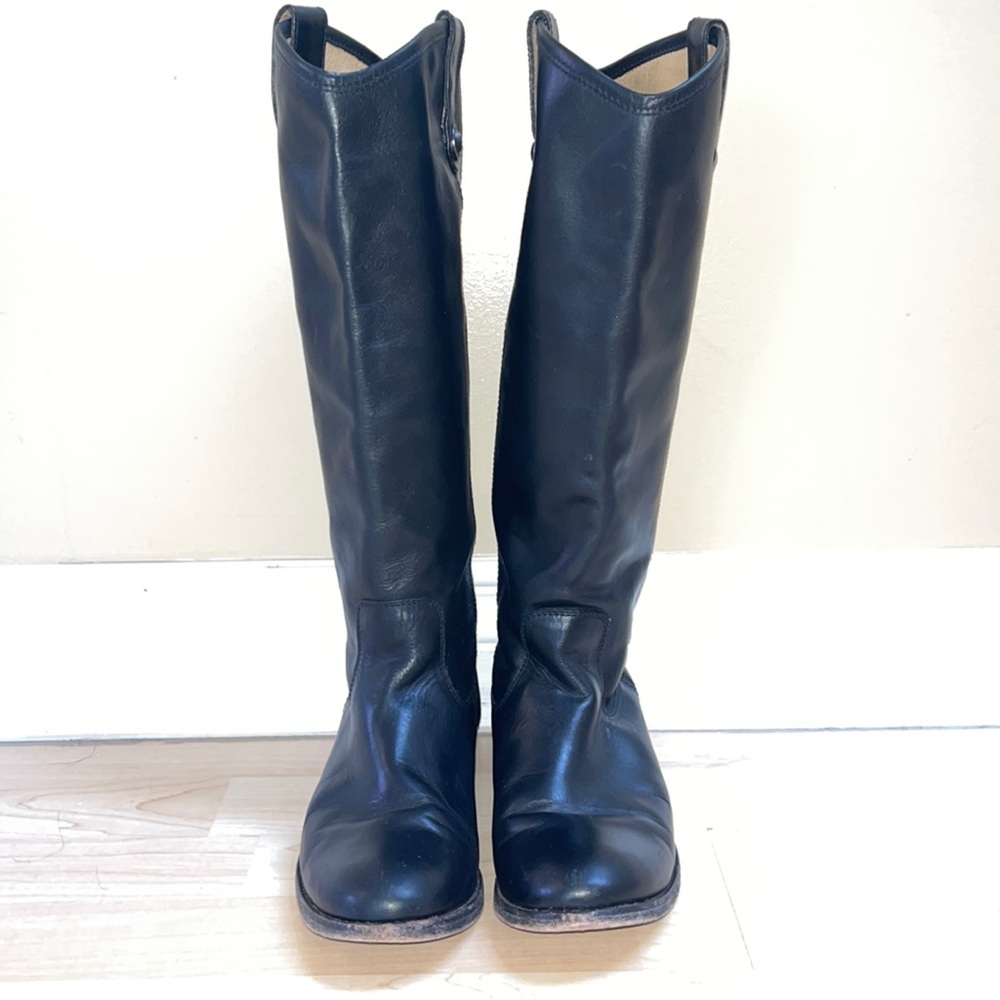 FRYE Melissa Button Black Boots